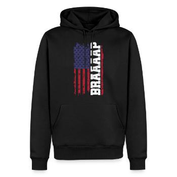 Braap! Motocross USA - Sweat à capuche Premium bio Homme - noir - Devant - Nico (187cm)