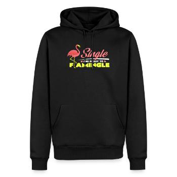 flamant - Sweat à capuche Premium bio Homme - noir - Devant - Nico (187cm)