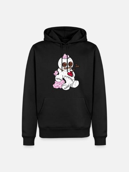 Voodoo doll lovesickness girlfriend Teddy - Men’s Premium Organic Hoodie - black