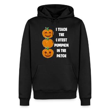 Cadeau mignon de professeur de Halloween - Sweat à capuche Premium bio Homme - noir - Devant - Nico (187cm)