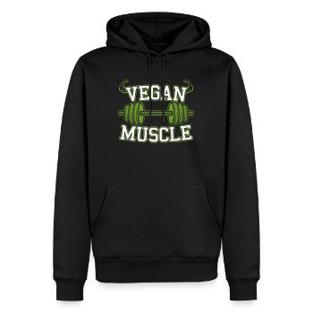 Cadeau de remise en forme de culturisme végétalien végétalien - Sweat à capuche Premium bio Homme - noir - Devant - Nico (187cm)
