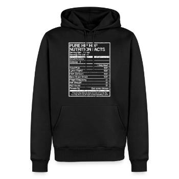 Hip hop - Sweat à capuche Premium bio Homme - noir - Devant - Nico (187cm)