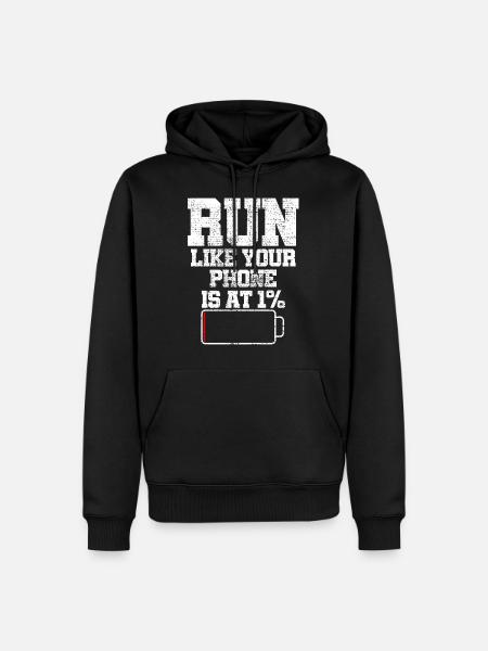 To run - Men’s Premium Organic Hoodie - black