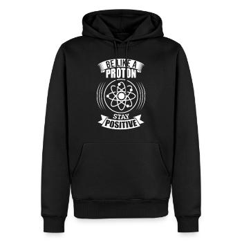Proton Chemie Physik positives Denken Optimist - Männer Premium Bio Hoodie - Schwarz - Vorne - Nico (187cm)