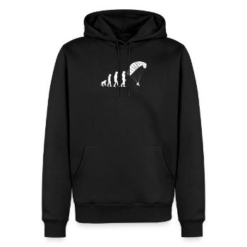 Paraglider Paramotors Evolution Gift - Men’s Premium Organic Hoodie - black - Front - Nico (187cm)
