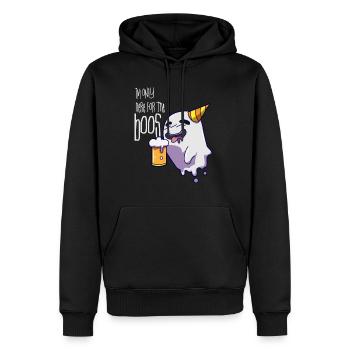 Cadeau boo Halloween - Sweat à capuche Premium bio Homme - noir - Devant - Nico (187cm)