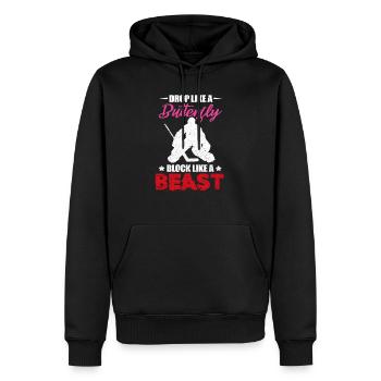 Eishockey - Männer Premium Bio Hoodie - Schwarz - Vorne - Nico (187cm)