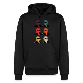 Johann Sebastian Bach - Sweat à capuche Premium bio Homme - noir - Devant - Nico (187cm)