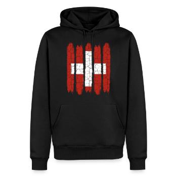 Switzerland - Men’s Premium Organic Hoodie - black - Front - Nico (187cm)