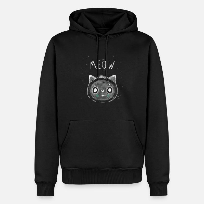Effrayant chat Halloween Spooktober - Sweat à capuche Premium bio Homme - noir