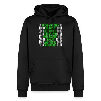 There Are Only 10 Types Of People Binary Code - Männer Premium Bio Hoodie - Schwarz - Vorne - Nico (187cm)