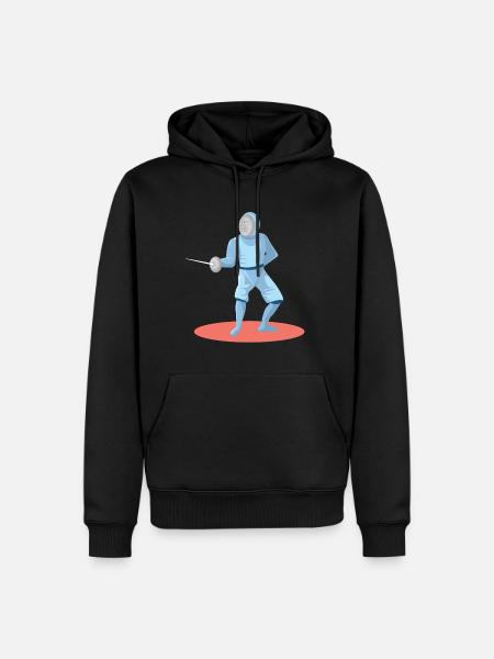 Fechten Fechter Fechterin Florett - Männer Premium Bio Hoodie - Schwarz