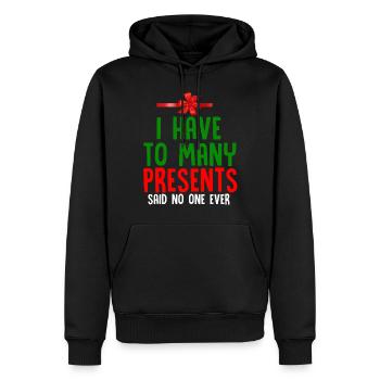 J'ai assez de cadeaux Cadeau de Noël drôle - Sweat à capuche Premium bio Homme - noir - Devant - Nico (187cm)