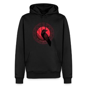 Odin Thor Raben Hugin und Munin T-Shirt für Männer - Männer Premium Bio Hoodie - Schwarz - Vorne - Nico (187cm)