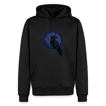 Odin Thor Raben Hugin und Munin T-Shirt für Männer - Männer Premium Bio Hoodie - Schwarz - Vorne - Nico (187cm)