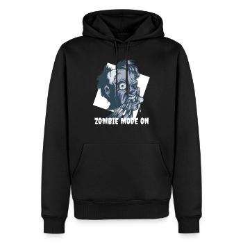 ZOMBIE MODE ON - Men’s Premium Organic Hoodie - black - Front - Nico (187cm)