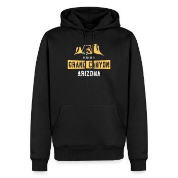 Grand Canyon-T-Shirt - Geschenk 1910 des Arizona-Nationalparks - Männer Premium Bio Hoodie - Schwarz - Vorne - Nico (187cm)
