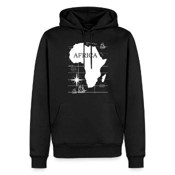 Afrique Ancienne Carte Safari Afrique Vacances - Sweat à capuche Premium bio Homme - noir - Devant - Nico (187cm)