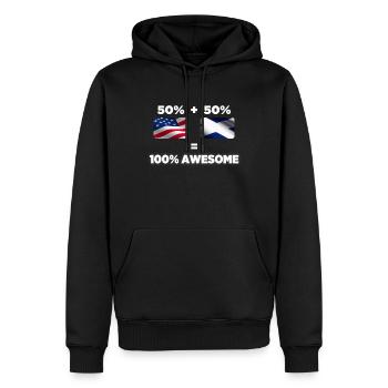 Half Scottish Half American Totally Awesome - Men’s Premium Organic Hoodie - black - Front - Nico (187cm)