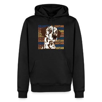 dalmatien - Sweat à capuche Premium bio Homme - noir - Devant - Nico (187cm)
