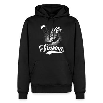 Surfeur de kitesurf kitesurf - Sweat à capuche Premium bio Homme - noir - Devant - Nico (187cm)