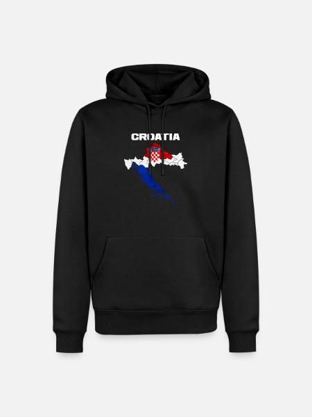 Croatia - Men’s Premium Organic Hoodie - black