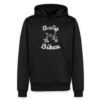 Baby Biker Dreirad Nachwuchs Rocker Cool - Männer Premium Bio Hoodie - Schwarz - Vorne - Nico (187cm)