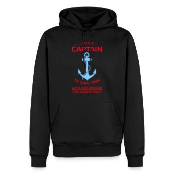 I Am Captainred - Men’s Premium Organic Hoodie - black - Front - Nico (187cm)