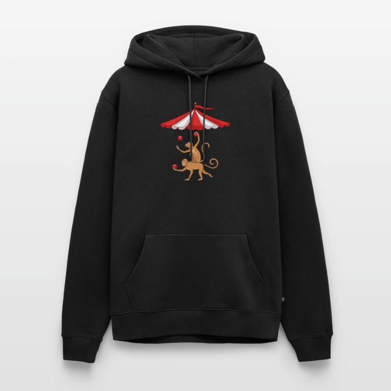 Monkey circus monkey feather monkey dance circus tent Men’s Premium Organic Hoodie