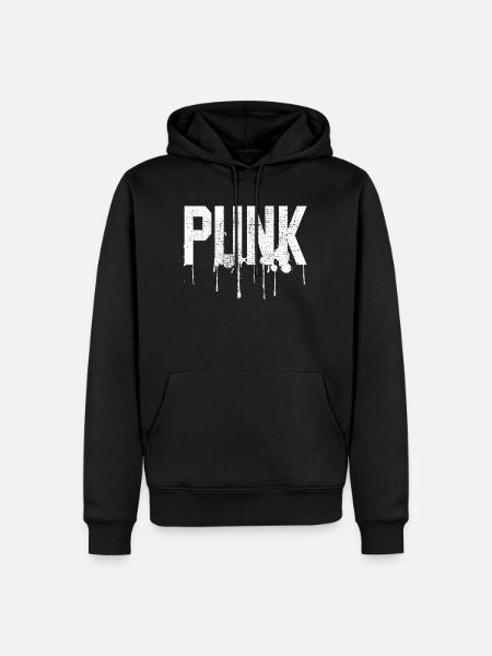 Punk - Männer Premium Bio Hoodie - Schwarz