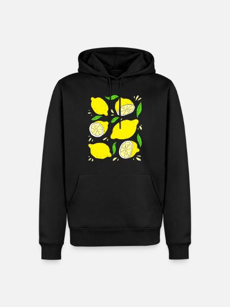Sparkling sour lemons - Men’s Premium Organic Hoodie - black