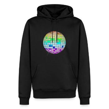bunte Discokugel - Männer Premium Bio Hoodie - Schwarz - Vorne - Nico (187cm)