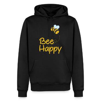 Abeille Heureux, Bumble Bee, Amoureux Des Abeilles, Cadeau Bumble Bee - Sweat à capuche Premium bio Homme - noir - Devant - Nico (187cm)