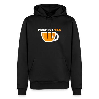 Tee - Männer Premium Bio Hoodie - Schwarz - Vorne - Nico (187cm)