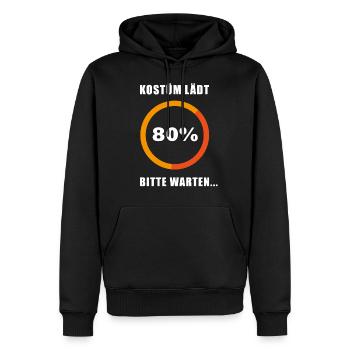 Costume invite. 80%. S'il vous plaît attendre. Cadeau Halloween - Sweat à capuche Premium bio Homme - noir - Devant - Nico (187cm)
