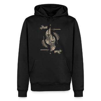Cadeau du marché du Moyen Age - Sweat à capuche Premium bio Homme - noir - Devant - Nico (187cm)
