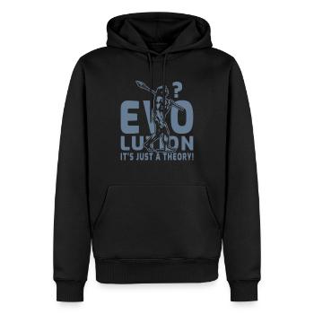 Néandertal - Sweat à capuche Premium bio Homme - noir - Devant - Nico (187cm)