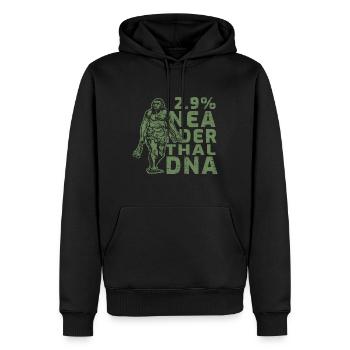 Néandertal - Sweat à capuche Premium bio Homme - noir - Devant - Nico (187cm)