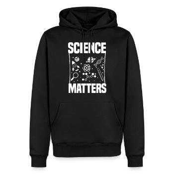 Wissenschaft Biologie Physik Kosmos Geschenk - Männer Premium Bio Hoodie - Schwarz - Vorne - Nico (187cm)