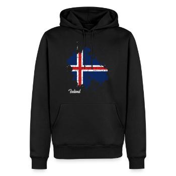Island - Männer Premium Bio Hoodie - Schwarz - Vorne - Nico (187cm)