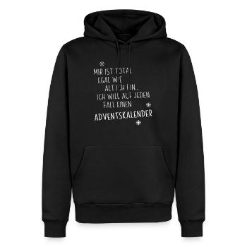 Adventskalender witzig Weihnachten Geschenk - Männer Premium Bio Hoodie - Schwarz - Vorne - Nico (187cm)