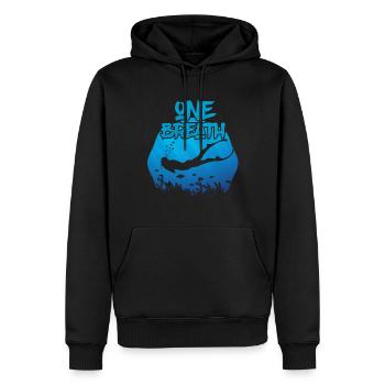 XASTY diving freediving apnea diver sea ocean - Men’s Premium Organic Hoodie - black - Front - Nico (187cm)