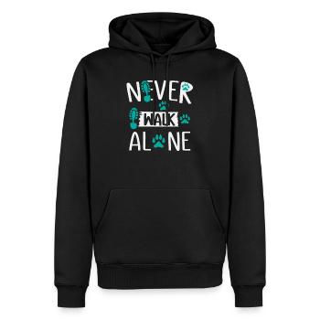 Haustierliebhaber gehen nie allein Geschenk - Männer Premium Bio Hoodie - Schwarz - Vorne - Nico (187cm)