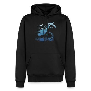 XASTY diving freediving apnea diver sea ocean - Men’s Premium Organic Hoodie - black - Front - Nico (187cm)