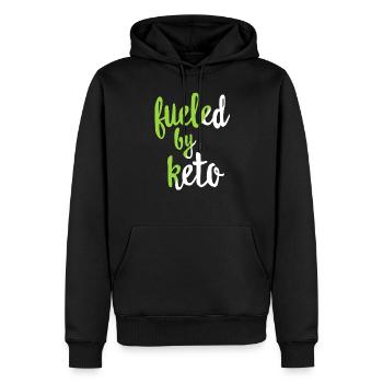 Keto Lifestyle - Chemise drôle de Keto - cétones de régime de cétose - Sweat à capuche Premium bio Homme - noir - Devant - Nico (187cm)