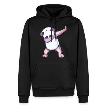 Panda - Sweat à capuche Premium bio Homme - noir - Devant - Nico (187cm)