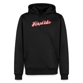 hapkido - vintage et en détresse - Sweat à capuche Premium bio Homme - noir - Devant - Nico (187cm)