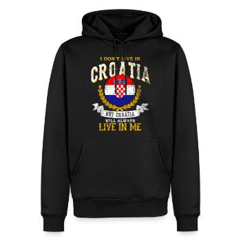 kroatien - Männer Premium Bio Hoodie - Schwarz - Vorne - Nico (187cm)