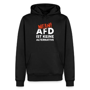 Against racism Nazis violence hatred good man AfD - Men’s Premium Organic Hoodie - black - Front - Nico (187cm)
