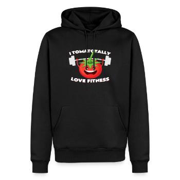 Tomate - Männer Premium Bio Hoodie - Schwarz - Vorne - Nico (187cm)
